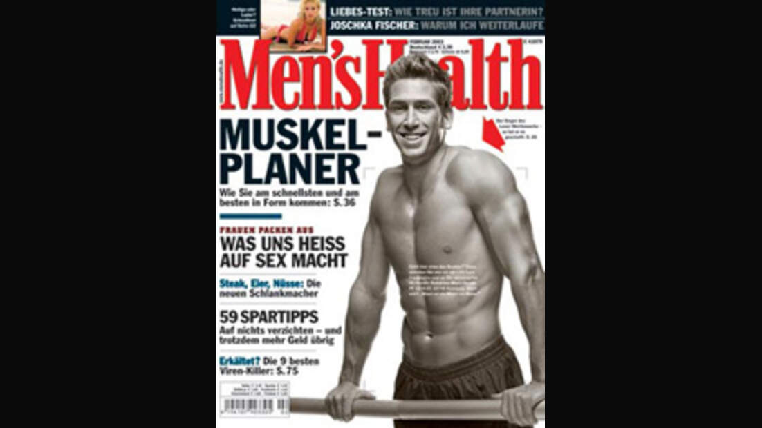 Alexander Schuch ziert das Men's Health-Cover 02/2003