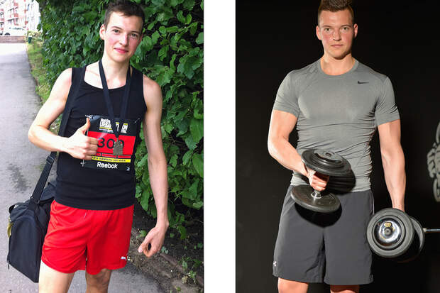 Alexander hat 20 Kilo reine Muskelmasse zugelegt