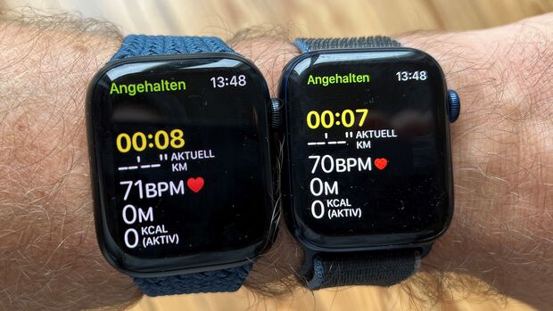 Apple Watch 7: Beim Training bietet das größere Display kaum Vorteile