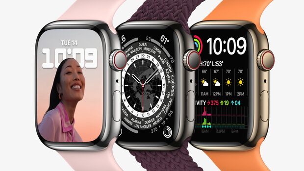 Bei der Apple Watch Series 7 fällt vor allem das neue Design auf