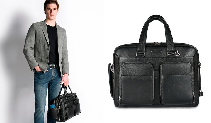 AIEOE Herren Leder Tasche Männer Handtasche Schultertasche Männer Business Handtaschen für Arbeit Reise Alltagsleben 