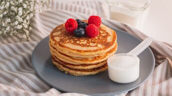 Collagen,Powder,Recipes,Concept.,Pancakes,Made,With,Collagen,Or,Protein