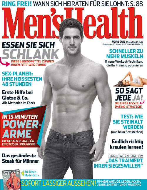 Covermodel der Men's Health März-2013-Ausgabe