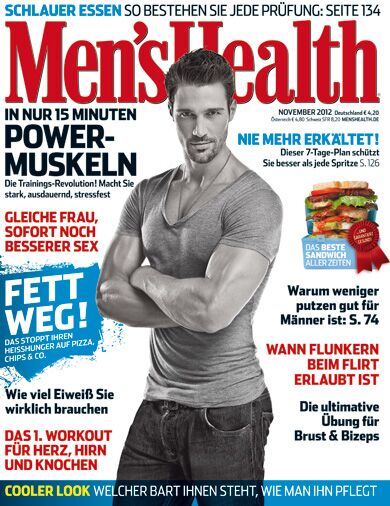 Covermodel der Men's Health November-2012-Ausgabe