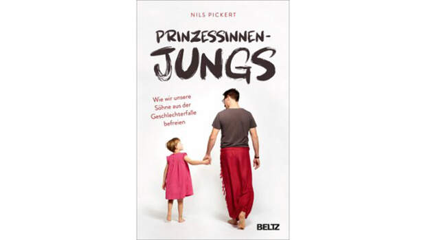 Das Buch-Cover zeigt einen Vater, der seinen Sohne an der Hand trägt. Der Sohn trägt ein Kleid.
