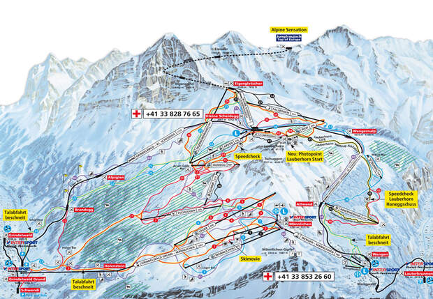 Das Skigebiet Kleine Scheidegg-Männlichen