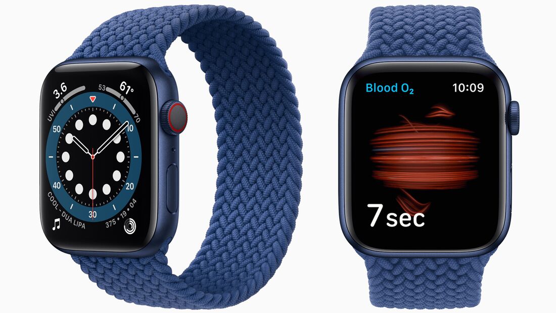 Das wichtigste neue Feature: Die Apple Watch 6 kann den Sauerstoffgehalt im Blut messen