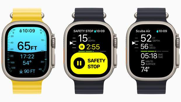 Die Apple Watch Ultra wird zum voll ausgestatteten Tauchcomputer
