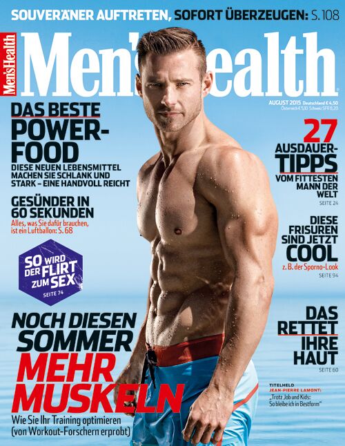 Die August-Ausgabe 2015 der Men's Health – ab jetzt im Handel