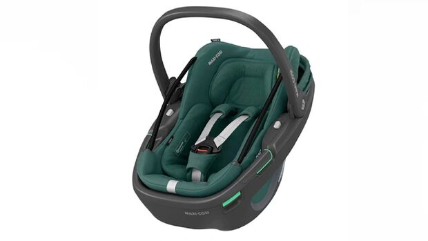 The Maxi-Cosi infant car seat is compatible with many prams