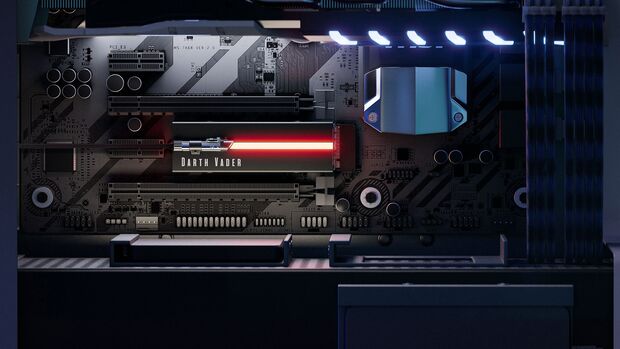 Die FireCuda PCIe Gen 4 NVMe SSD im speziellen Star-Wars-Design