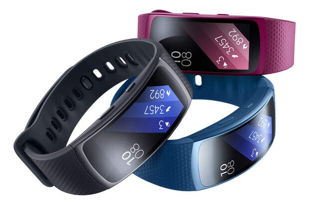 Die "Gear Fit 2" von Samsung gibt's in drei unterschiedlichen Farben