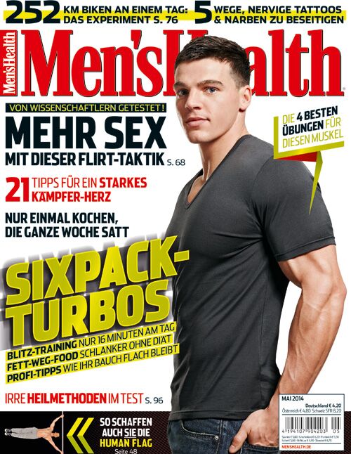 Die Men's Health-Titelseite der Ausgabe von Mai 2014