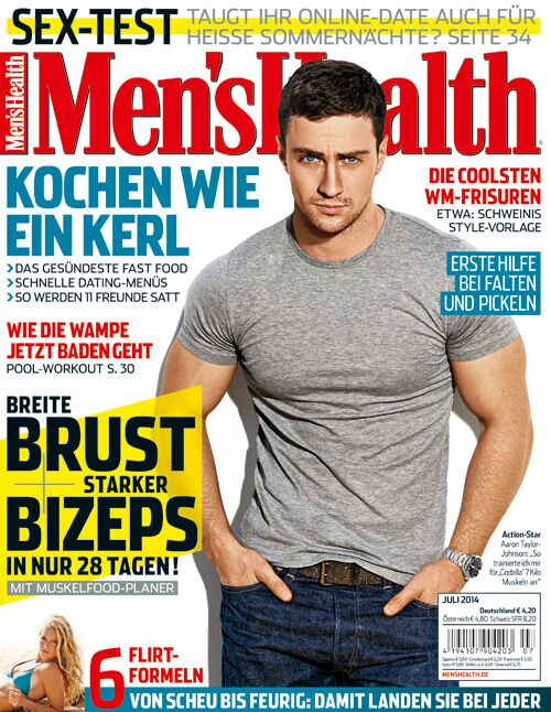Die Titelseite der Juli-Ausgabe 2014 von Men's Health