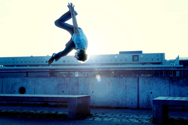 Freerunning verbindet Akrobatik mit Krafttraining
