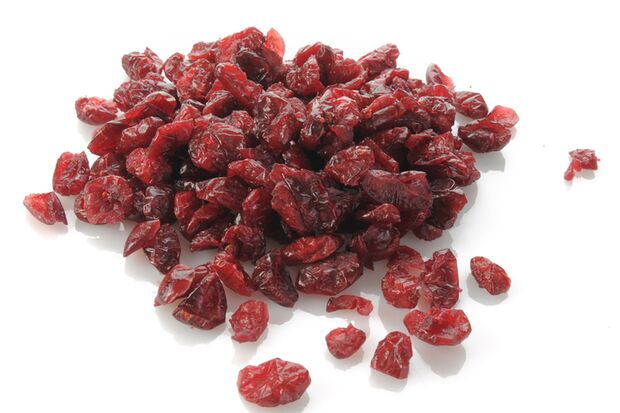 Getrocknet schmecken Cranberries etwas süßer als Rosinen