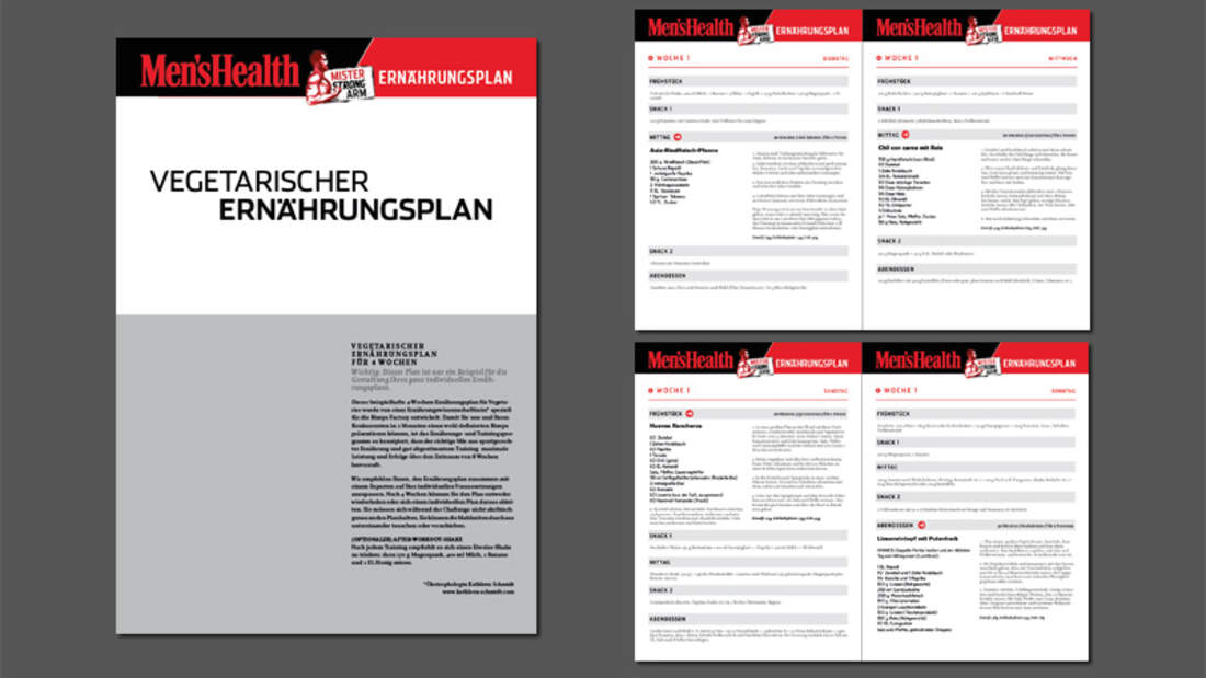 Jetzt runterladen! Der komplette vegetarische Ernährungsplan als Download