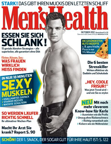 Marcus Zierke, Covermodel der Men's Health Oktober-2012-Ausgabe