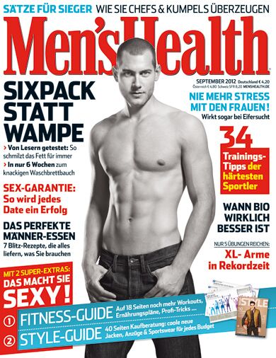 Matthew Ryan, Covermodel der Men's Health September-2012-Ausgabe