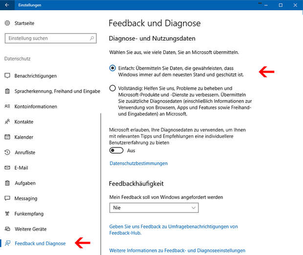 Microsofts Neugier nach privaten Nutzerdaten lässt sich bändigen