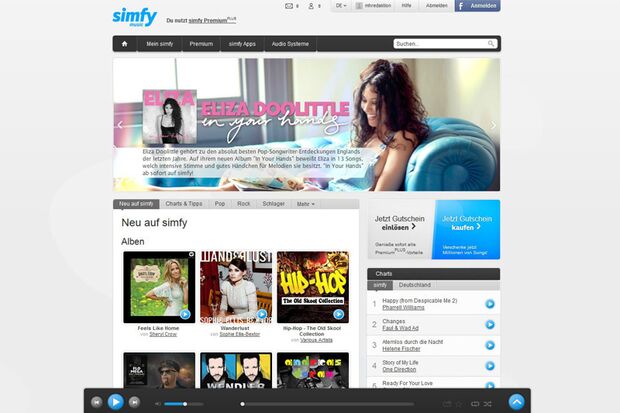 Musik-Streaming-Dienste im Test: Simfy