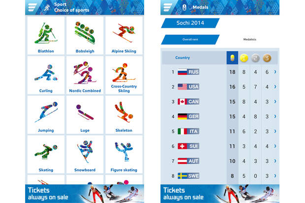 Olympia-App "Sochi 2014 Results"