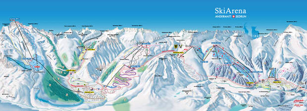 Pistenplan 2015/16: SkiArena Andermatt-Sedrun