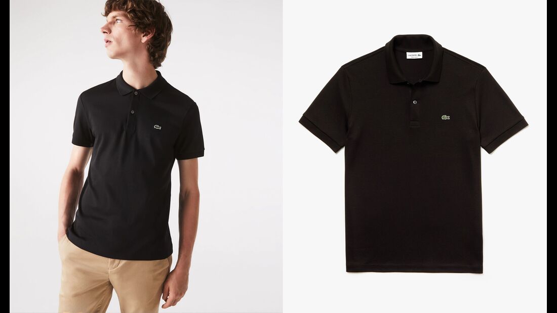 Schwarzes T-Shirt Sommer 2022 / Lacoste Polo