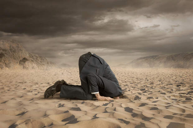 Stecken Sie nicht den Kopf in den Sand