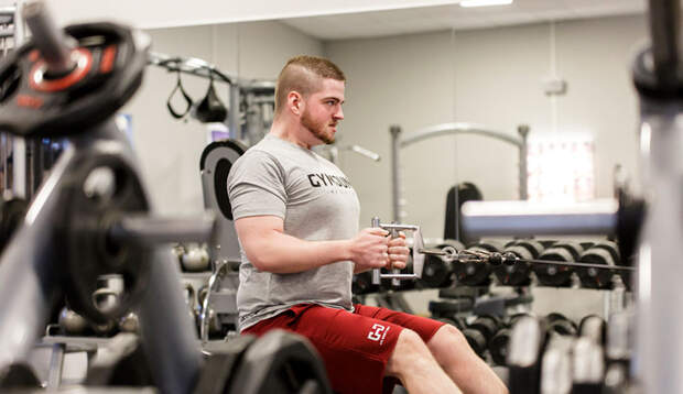 Tim beim Workout