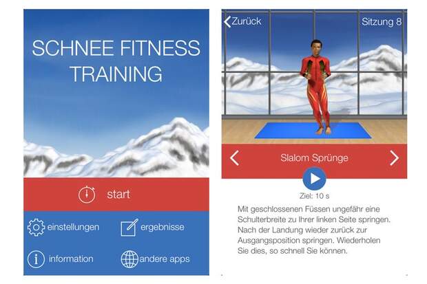 Top-Apps für die Piste: Schnee Fitness Trainer