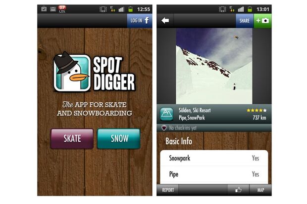 Top-Apps für die Piste: Spot Digger