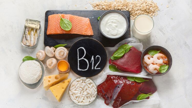 Vitamin B12 befindet sich fast ausschließlich in tierischen Lebensmitteln