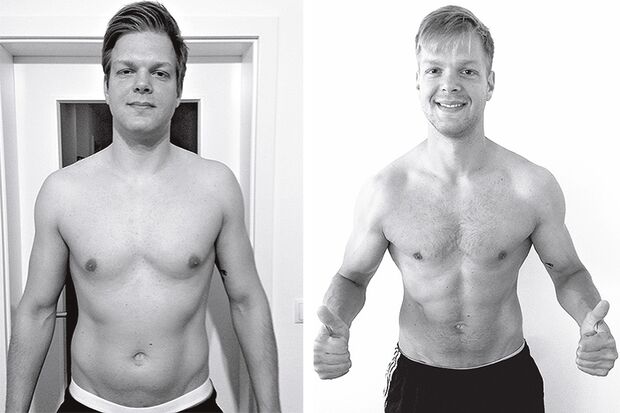 Vorher-Nachher-Bilder nach 100 Tage Bodyweight-Training