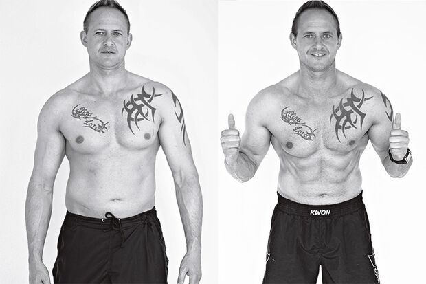 Vorher-Nachher-Bilder nach 100 Tage Bodyweight-Training