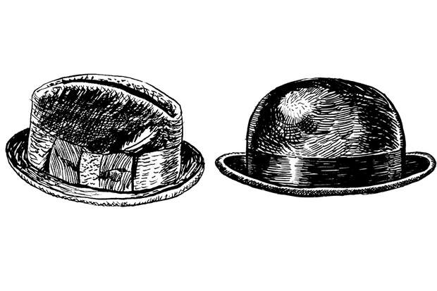 links: Homburg / rechts: Bowler